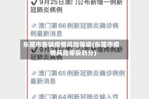 东莞市各镇疫情风险等级(东莞市疫情风险等级划分)