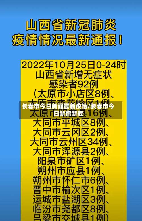 长春市今日新闻最新疫情/长春市今日新增新冠-第1张图片