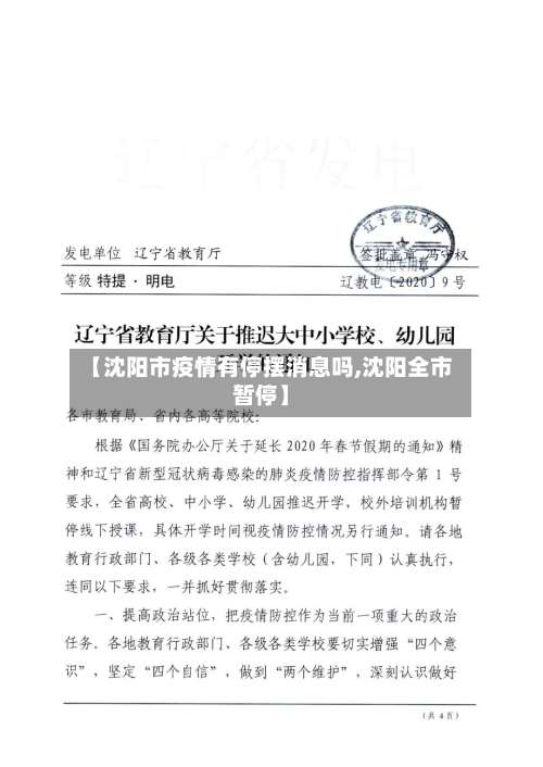 【沈阳市疫情有停摆消息吗,沈阳全市暂停】-第1张图片